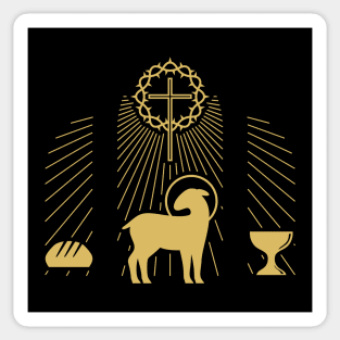 The Lamb of God is the foundation of the Christian faith. Sticker